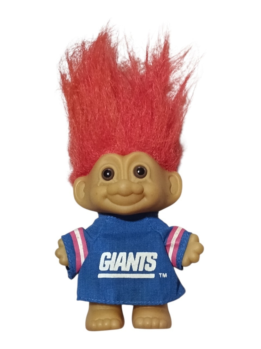 Vintage Russ Berrie NY Giants NFL Troll Doll Red Hair